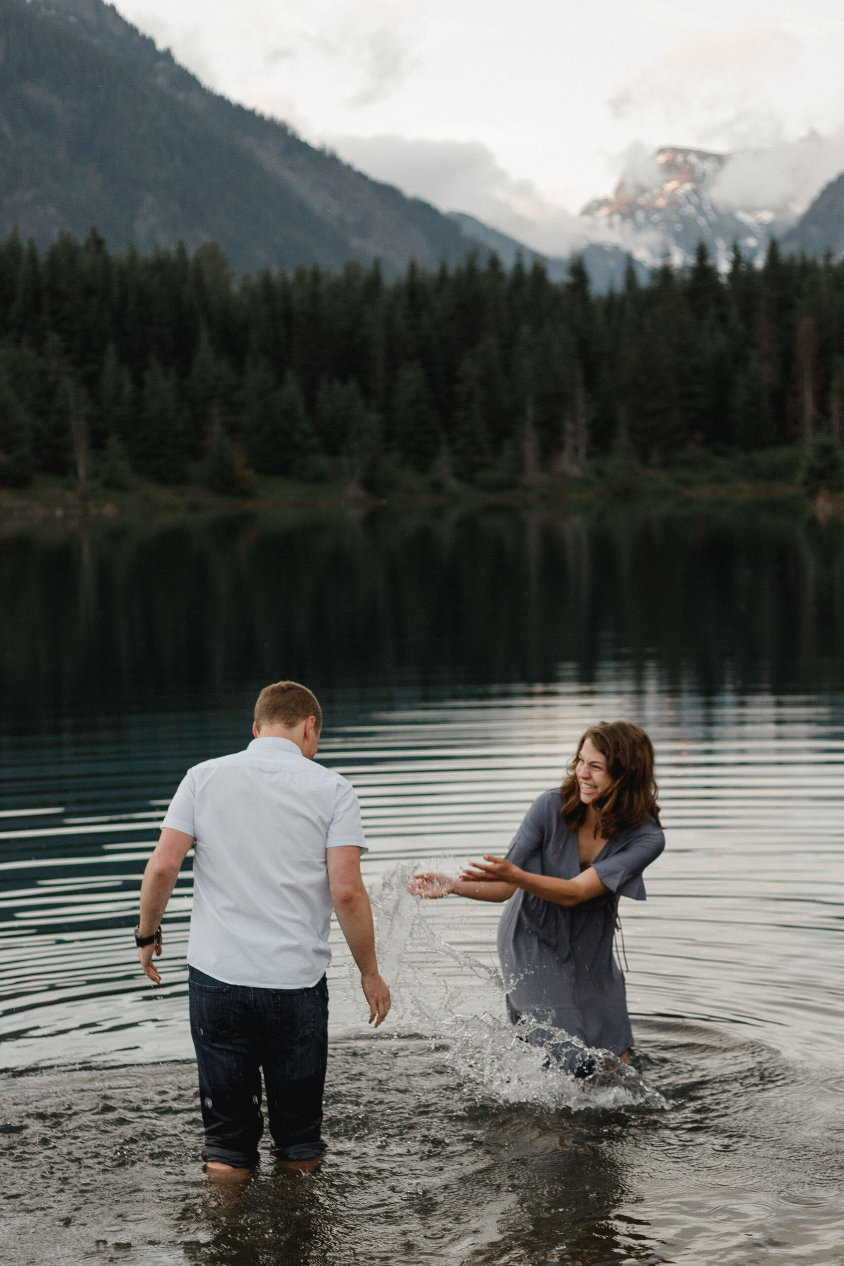 Gold Creek Pond Engagement Session. Between the Pine Adventure Wedding and Engagement Photography