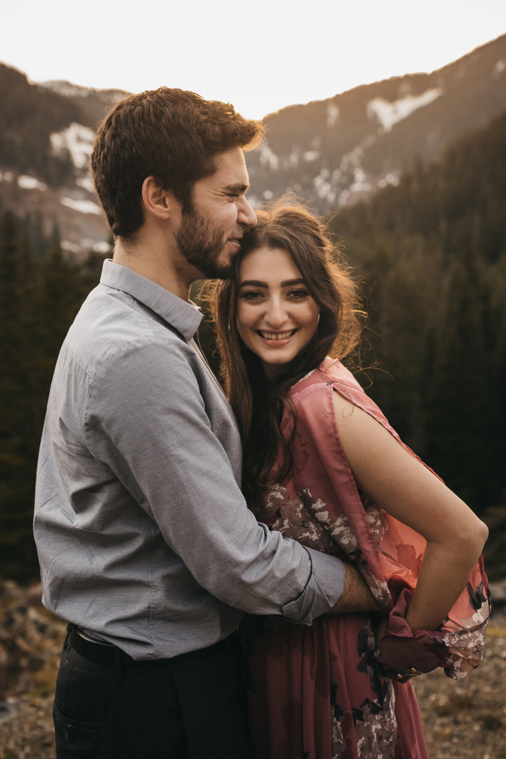 Snoqualmie National Forest Engagement Session | Between the Pine Adventure Elopement Photography