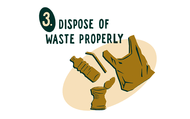 Leave No Trace Elopement Principle #3 - Dispose of Waste Properly