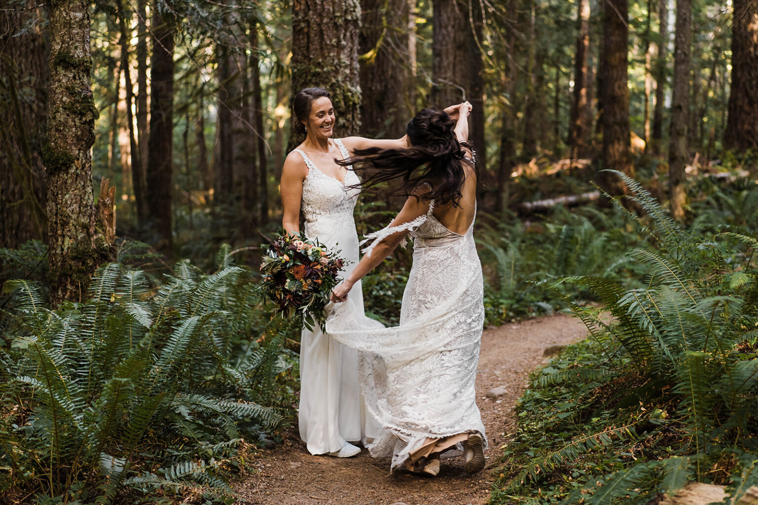 Incredible Elopement in the Mountains at Sunset - Between the Pine