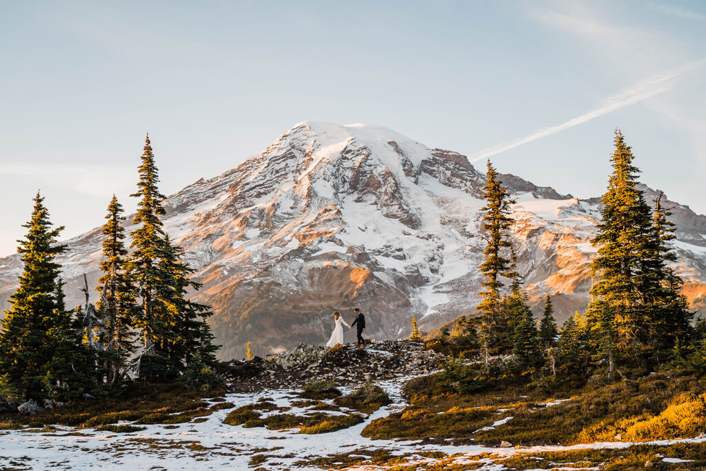 A Complete Guide to Planning Your Mt Rainier Elopement Between the Pine