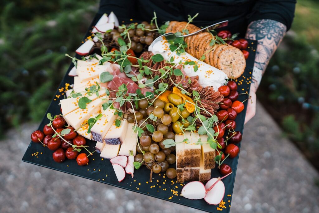 Catered charcuterie board from Miele Catering