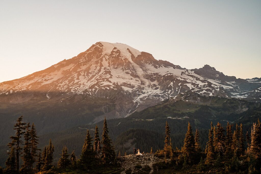 Adventure elopement photos at Mt Rainier